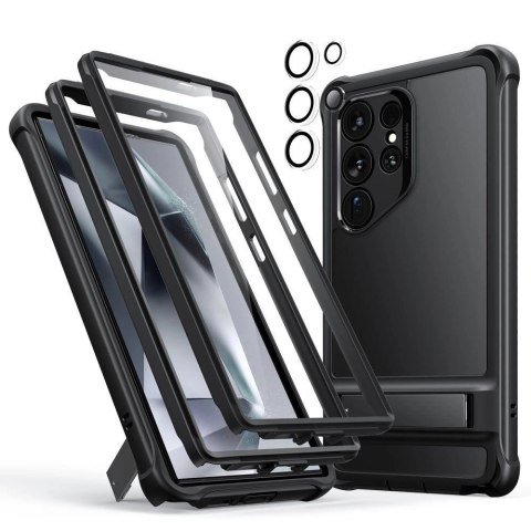 Etui ESR Armor Kickstand na Samsung Galaxy S24 Ultra - przezroczysto-czarne