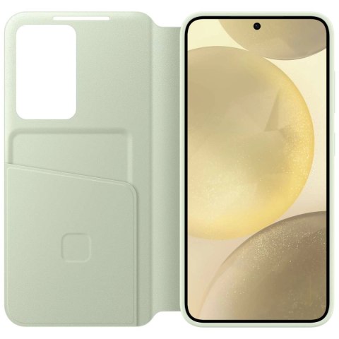 Etui Samsung Smart View Wallet EF-ZS921CGEGWW z klapką do Samsung Galaxy S24 - jasnozielone Etui Samsung Smart View Wallet EF-ZS921CGEGWW z klapką do Samsung Galaxy S24 - jasnozielone