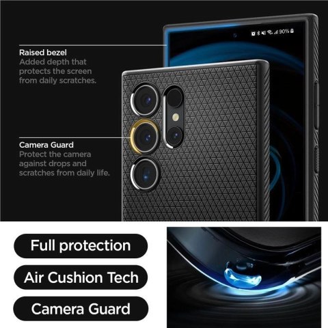 Etui Spigen Liquid Air na Samsung Galaxy S24 Ultra - czarny mat Etui Spigen Liquid Air na Samsung Galaxy S24 Ultra - czarny mat