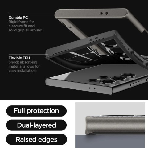 Etui Spigen Neo Hybrid na Samsung Galaxy S24 Ultra - metaliczny szary Etui Spigen Neo Hybrid na Samsung Galaxy S24 Ultra - metaliczny szary