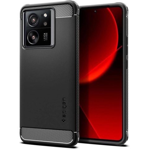 Etui Spigen Rugged Armor na Xiaomi 13T / 13T Pro - czarny mat Etui Spigen Rugged Armor na Xiaomi 13T / 13T Pro - czarny mat