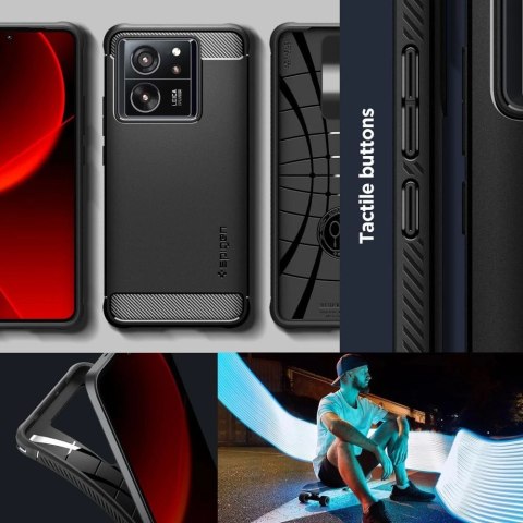 Etui Spigen Rugged Armor na Xiaomi 13T / 13T Pro - czarny mat Etui Spigen Rugged Armor na Xiaomi 13T / 13T Pro - czarny mat