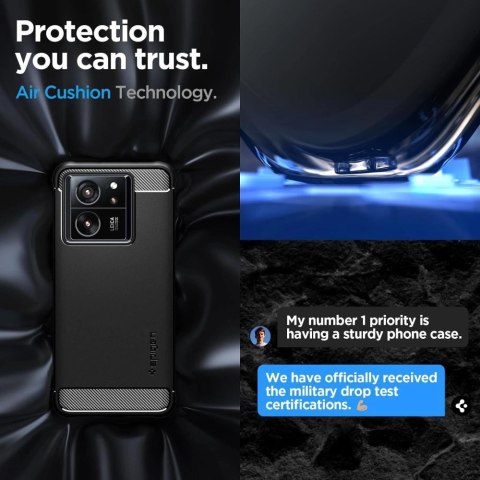 Etui Spigen Rugged Armor na Xiaomi 13T / 13T Pro - czarny mat Etui Spigen Rugged Armor na Xiaomi 13T / 13T Pro - czarny mat