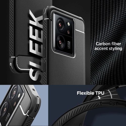 Etui Spigen Rugged Armor na Xiaomi 13T / 13T Pro - czarny mat Etui Spigen Rugged Armor na Xiaomi 13T / 13T Pro - czarny mat