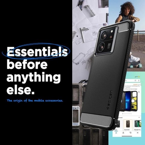 Etui Spigen Rugged Armor na Xiaomi 13T / 13T Pro - czarny mat Etui Spigen Rugged Armor na Xiaomi 13T / 13T Pro - czarny mat