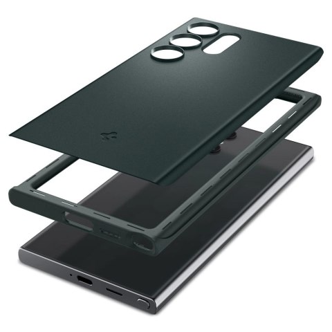 Etui Spigen Thin Fit na Samsung Galaxy S24 Ultra - ciemnozielone