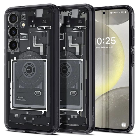 Etui Spigen Ultra Hybrid na Samsung Galaxy S24 - ciemnoszare (wzór Zero One) Etui Spigen Ultra Hybrid na Samsung Galaxy S24 - ciemnoszare (wzór Zero One)