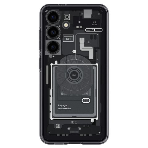 Etui Spigen Ultra Hybrid na Samsung Galaxy S24 - ciemnoszare (wzór Zero One) Etui Spigen Ultra Hybrid na Samsung Galaxy S24 - ciemnoszare (wzór Zero One)