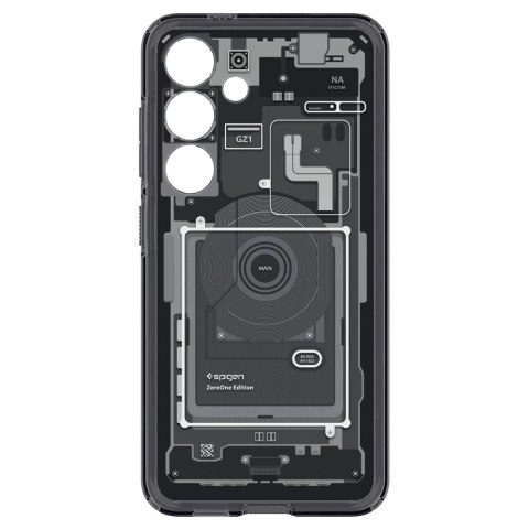 Etui Spigen Ultra Hybrid na Samsung Galaxy S24 - ciemnoszare (wzór Zero One) Etui Spigen Ultra Hybrid na Samsung Galaxy S24 - ciemnoszare (wzór Zero One)