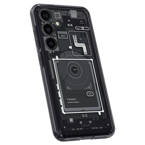 Etui Spigen Ultra Hybrid na Samsung Galaxy S24 - ciemnoszare (wzór Zero One) Etui Spigen Ultra Hybrid na Samsung Galaxy S24 - ciemnoszare (wzór Zero One)