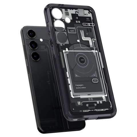 Etui Spigen Ultra Hybrid na Samsung Galaxy S24 - ciemnoszare (wzór Zero One) Etui Spigen Ultra Hybrid na Samsung Galaxy S24 - ciemnoszare (wzór Zero One)
