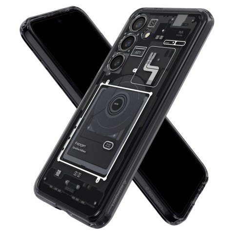 Etui Spigen Ultra Hybrid na Samsung Galaxy S24 - ciemnoszare (wzór Zero One) Etui Spigen Ultra Hybrid na Samsung Galaxy S24 - ciemnoszare (wzór Zero One)