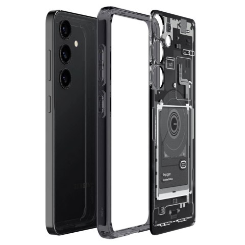 Etui Spigen Ultra Hybrid na Samsung Galaxy S24 - ciemnoszare (wzór Zero One) Etui Spigen Ultra Hybrid na Samsung Galaxy S24 - ciemnoszare (wzór Zero One)