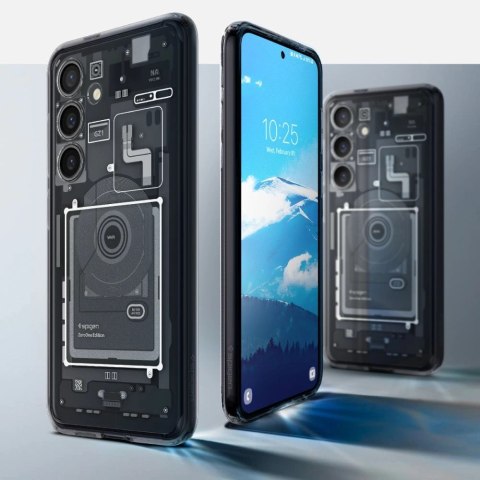 Etui Spigen Ultra Hybrid na Samsung Galaxy S24 - ciemnoszare (wzór Zero One) Etui Spigen Ultra Hybrid na Samsung Galaxy S24 - ciemnoszare (wzór Zero One)