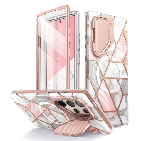 Etui Supcase Cosmo Mag z MagSafe na Samsung Galaxy S24 Ultra - różowy marmur Etui Supcase Cosmo Mag z MagSafe na Samsung Galaxy S24 Ultra - różowy marmur