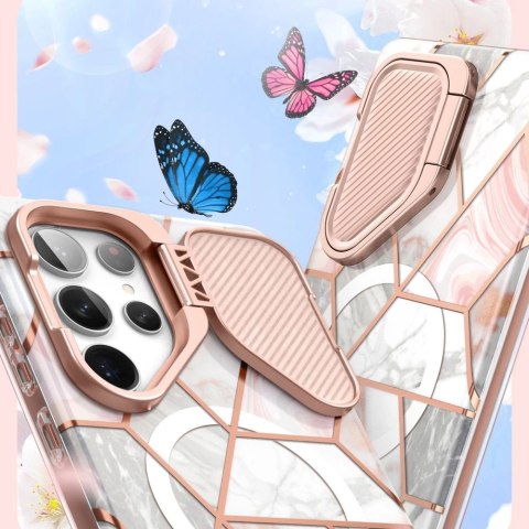 Etui Supcase Cosmo Mag z MagSafe na Samsung Galaxy S24 Ultra - różowy marmur Etui Supcase Cosmo Mag z MagSafe na Samsung Galaxy S24 Ultra - różowy marmur