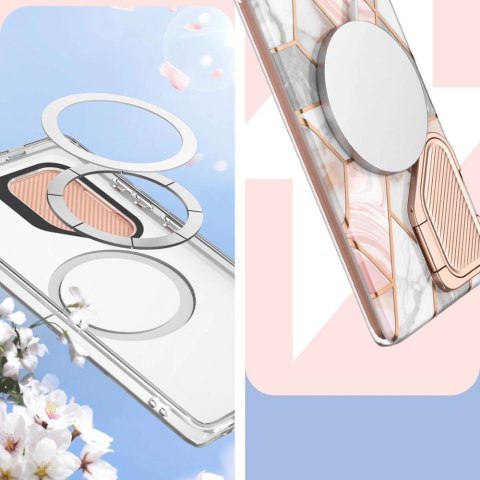Etui Supcase Cosmo Mag z MagSafe na Samsung Galaxy S24 Ultra - różowy marmur Etui Supcase Cosmo Mag z MagSafe na Samsung Galaxy S24 Ultra - różowy marmur