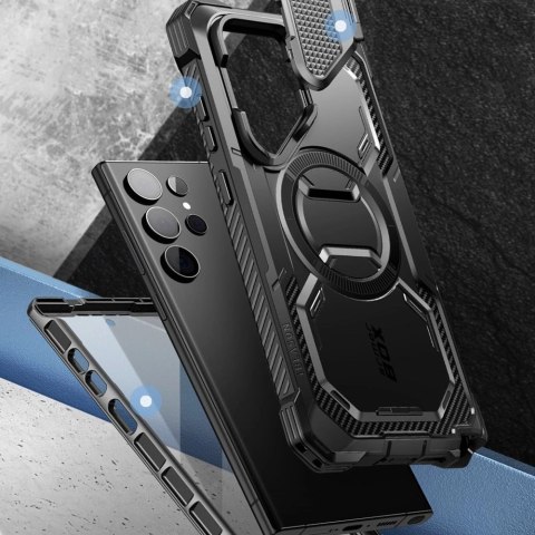 Etui Supcase IBLSN Armorbox Mag z MagSafe na Samsung Galaxy S24 Ultra - czarne Etui Supcase IBLSN Armorbox Mag z MagSafe na Samsung Galaxy S24 Ultra - czarne