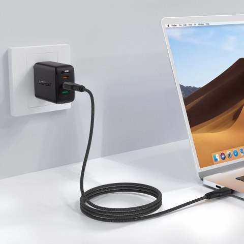 Kabel Acefast C8-03 USB-C / USB-C 60W 3A - czarny Kabel Acefast C8-03 USB-C / USB-C 60W 3A - czarny
