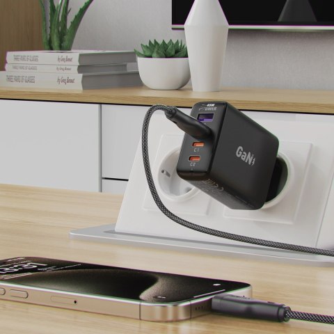Kabel Acefast C8-04 USB-A / USB-C 3A 1.2m - czarny Kabel Acefast C8-04 USB-A / USB-C 3A 1.2m - czarny