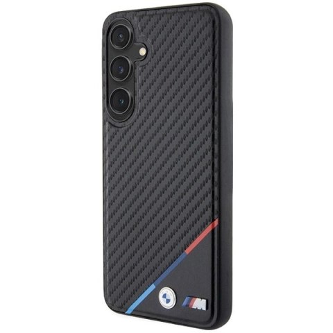 Etui BMW Carbon Tricolor Line MagSafe na Samsung Galaxy S24 - czarne Etui BMW Carbon Tricolor Line MagSafe na Samsung Galaxy S24 - czarne