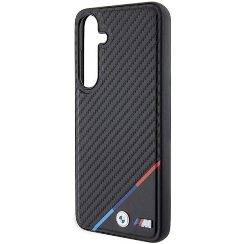 Etui BMW Carbon Tricolor Line MagSafe na Samsung Galaxy S24 - czarne Etui BMW Carbon Tricolor Line MagSafe na Samsung Galaxy S24 - czarne