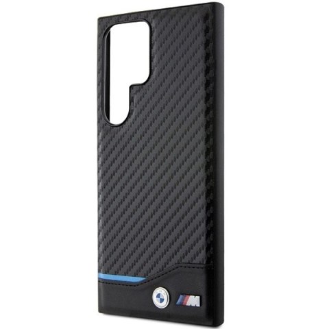 Etui BMW Leather Carbon na Samsung Galaxy S24 Ultra - czarne Etui BMW Leather Carbon na Samsung Galaxy S24 Ultra - czarne