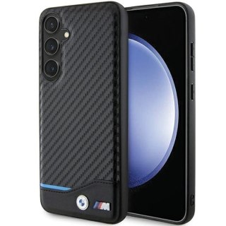 Etui BMW Leather Carbon na Samsung Galaxy S24+ - czarne