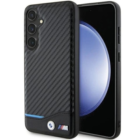 Etui BMW Leather Carbon na Samsung Galaxy S24+ - czarne Etui BMW Leather Carbon na Samsung Galaxy S24+ - czarne
