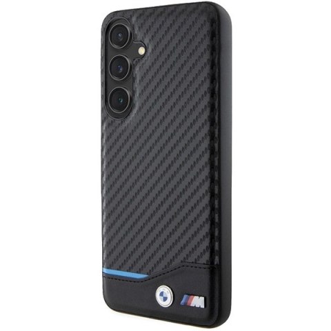 Etui BMW Leather Carbon na Samsung Galaxy S24+ - czarne Etui BMW Leather Carbon na Samsung Galaxy S24+ - czarne