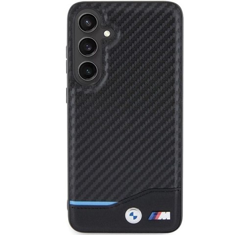 Etui BMW Leather Carbon na Samsung Galaxy S24+ - czarne Etui BMW Leather Carbon na Samsung Galaxy S24+ - czarne