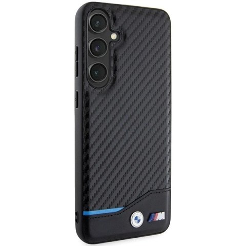 Etui BMW Leather Carbon na Samsung Galaxy S24+ - czarne Etui BMW Leather Carbon na Samsung Galaxy S24+ - czarne