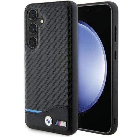 Etui BMW Leather Carbon na Samsung Galaxy S24 - czarne Etui BMW Leather Carbon na Samsung Galaxy S24 - czarne