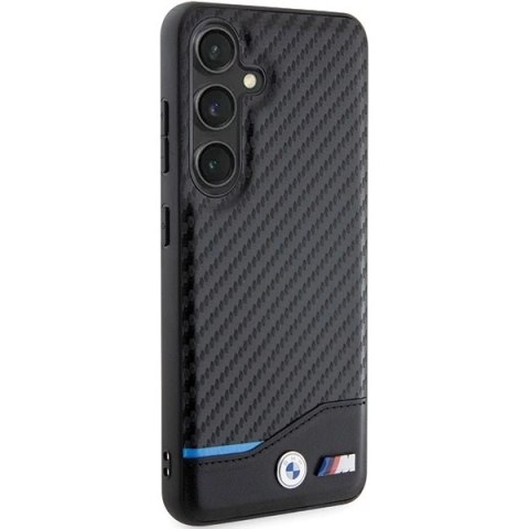 Etui BMW Leather Carbon na Samsung Galaxy S24 - czarne Etui BMW Leather Carbon na Samsung Galaxy S24 - czarne