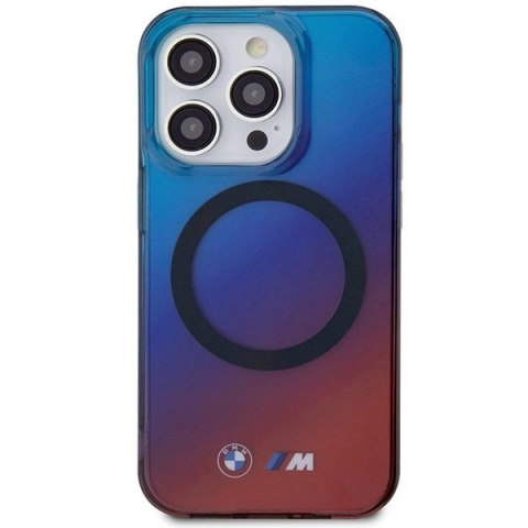 Etui BMW M Gradient MagSafe na iPhone 15 Pro Max - czerwono-niebieskie Etui BMW M Gradient MagSafe na iPhone 15 Pro Max - czerwono-niebieskie