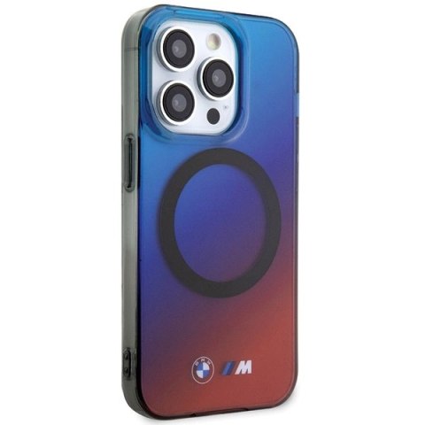 Etui BMW M Gradient MagSafe na iPhone 15 Pro Max - czerwono-niebieskie Etui BMW M Gradient MagSafe na iPhone 15 Pro Max - czerwono-niebieskie