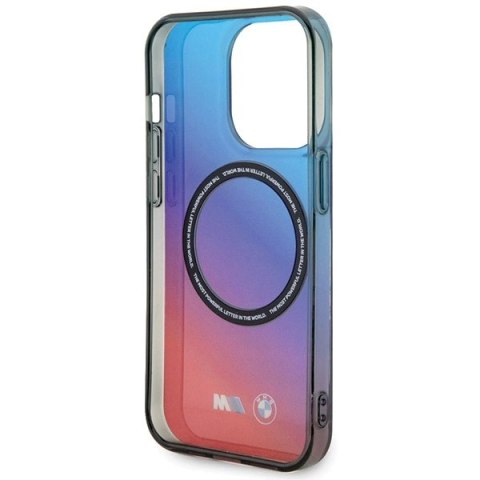 Etui BMW M Gradient MagSafe na iPhone 15 Pro Max - czerwono-niebieskie Etui BMW M Gradient MagSafe na iPhone 15 Pro Max - czerwono-niebieskie