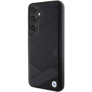Etui BMW Signature Leather Crossing Lines Pattern na Samsung Galaxy S24 - czarne