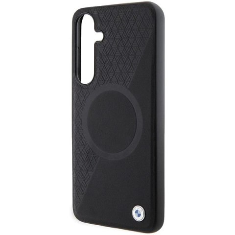 Etui BMW Signature Leather Half Textured & Circle MagSafe na Samsung Galaxy S24+ - czarne Etui BMW Signature Leather Half Textured & Circle MagSafe na Samsung Galaxy S24+ - czarne