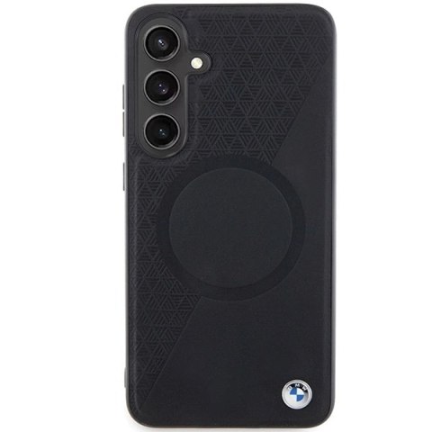 Etui BMW Signature Leather Half Textured & Circle MagSafe na Samsung Galaxy S24 - czarne Etui BMW Signature Leather Half Textured & Circle MagSafe na Samsung Galaxy S24 - czarne