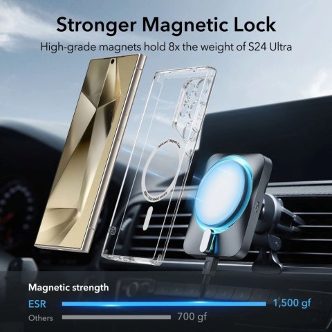 Etui ESR Classic Hybrid Halolock z MagSafe na Samsung Galaxy S24 Ultra - przezroczyste Etui ESR Classic Hybrid Halolock z MagSafe na Samsung Galaxy S24 Ultra - przezroczyste