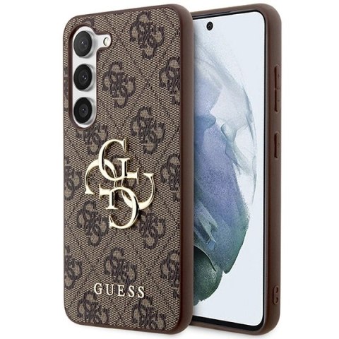 Etui Guess 4G Big Metal Logo na Samsung Galaxy S24 - brązowe