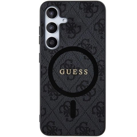 Etui Guess 4G Collection Leather Metal Logo MagSafe na Samsung Galaxy S24+ - czarne