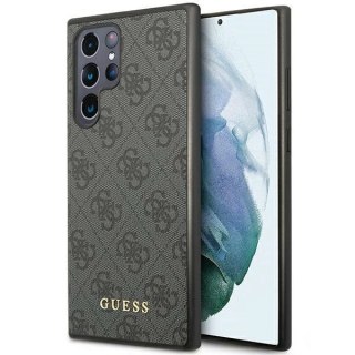 Etui Guess 4G Metal Gold Logo na Samsung Galaxy S24 Ultra - czarne