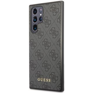 Etui Guess 4G Metal Gold Logo na Samsung Galaxy S24 Ultra - czarne