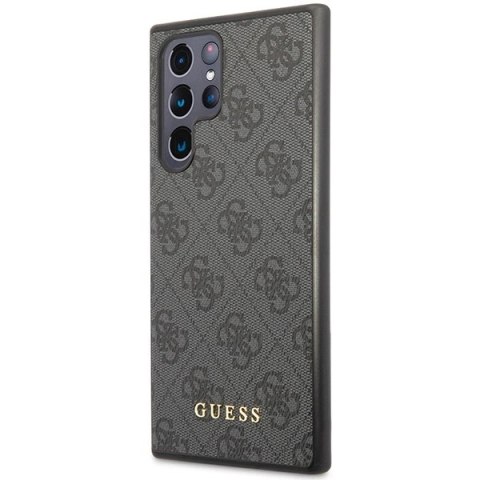 Etui Guess 4G Metal Gold Logo na Samsung Galaxy S24 Ultra - czarne