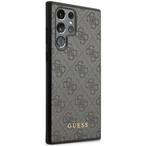 Etui Guess 4G Metal Gold Logo na Samsung Galaxy S24 Ultra - czarne