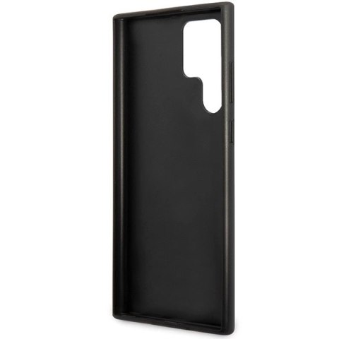 Etui Guess 4G Metal Gold Logo na Samsung Galaxy S24 Ultra - czarne
