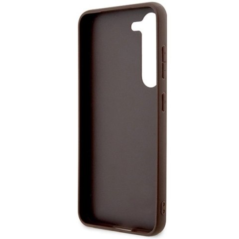 Etui Guess 4G Metal Gold Logo na Samsung Galaxy S24+ - brązowe