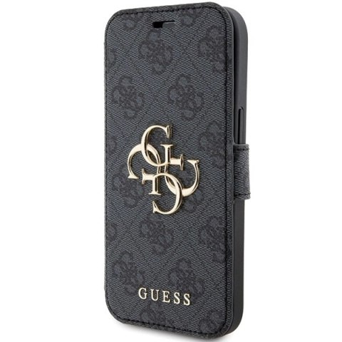 Etui Guess 4G Metal Logo na iPhone 15 / 14 / 13 - szare